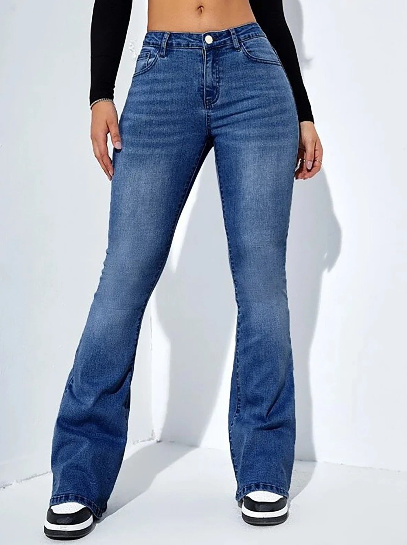 Jeans da donna a vita alta-LEOPARDS