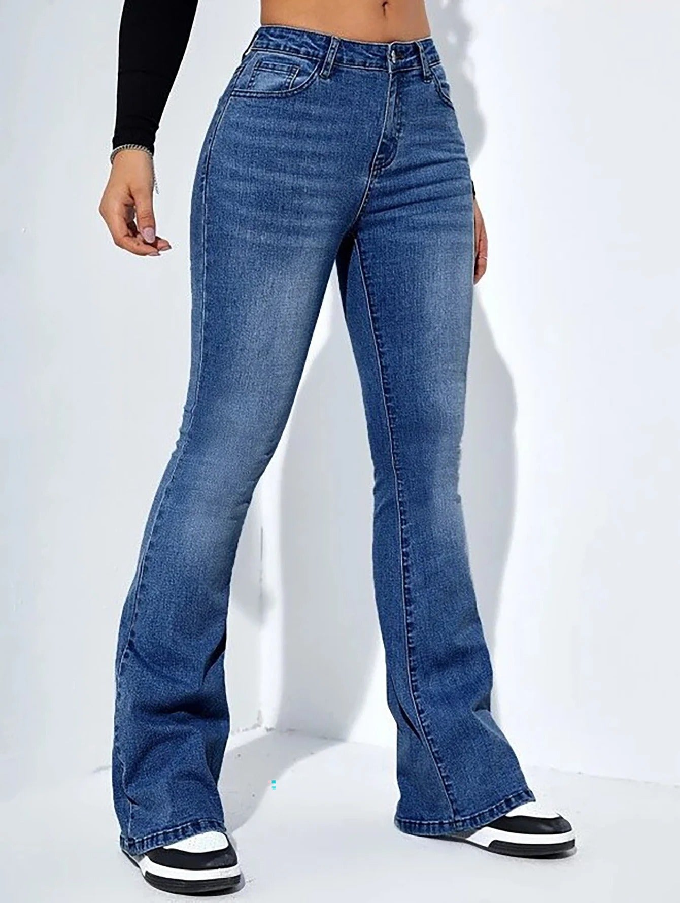 Jeans da donna a vita alta-LEOPARDS