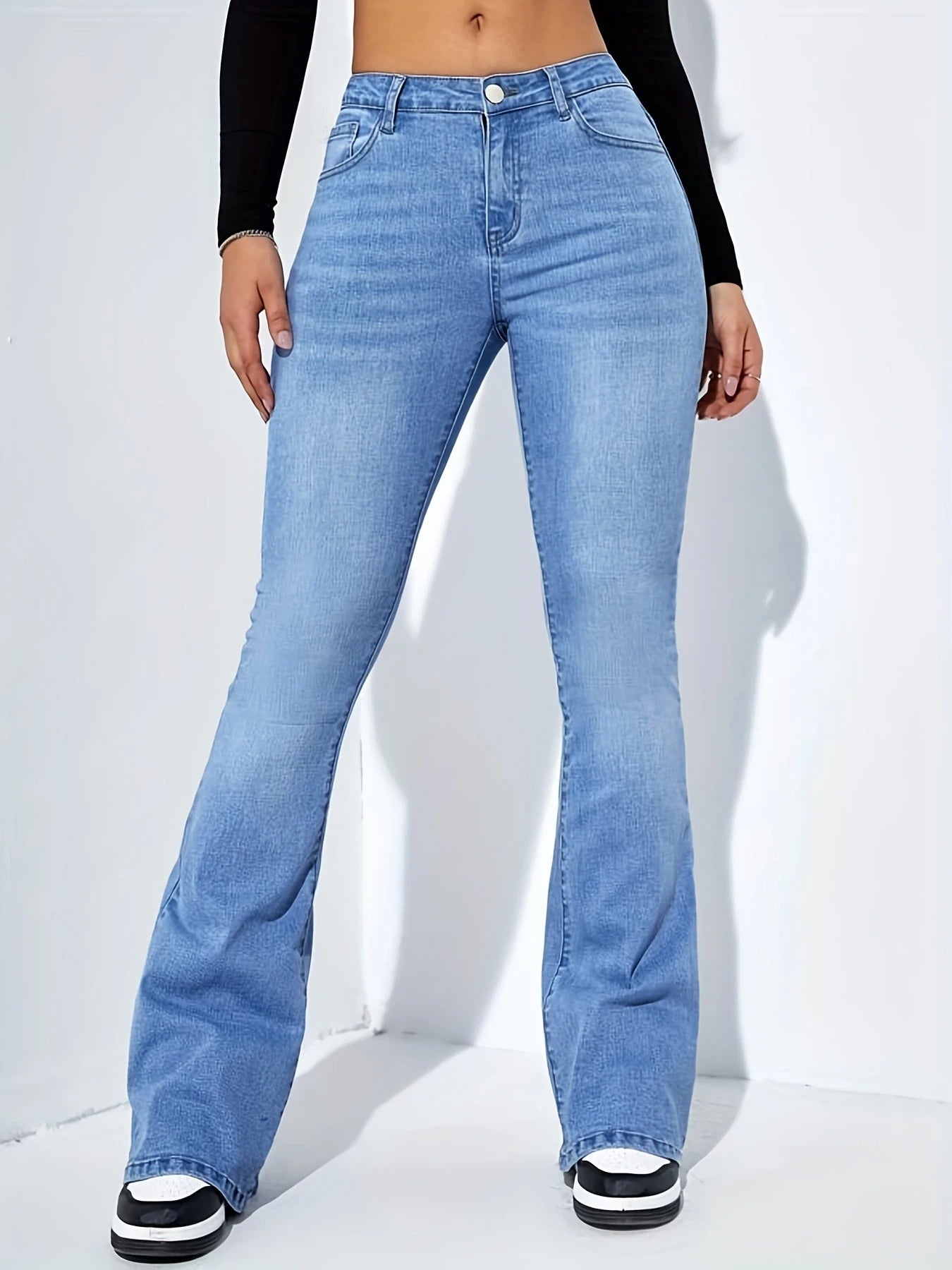 Jeans da donna a vita alta-LEOPARDS