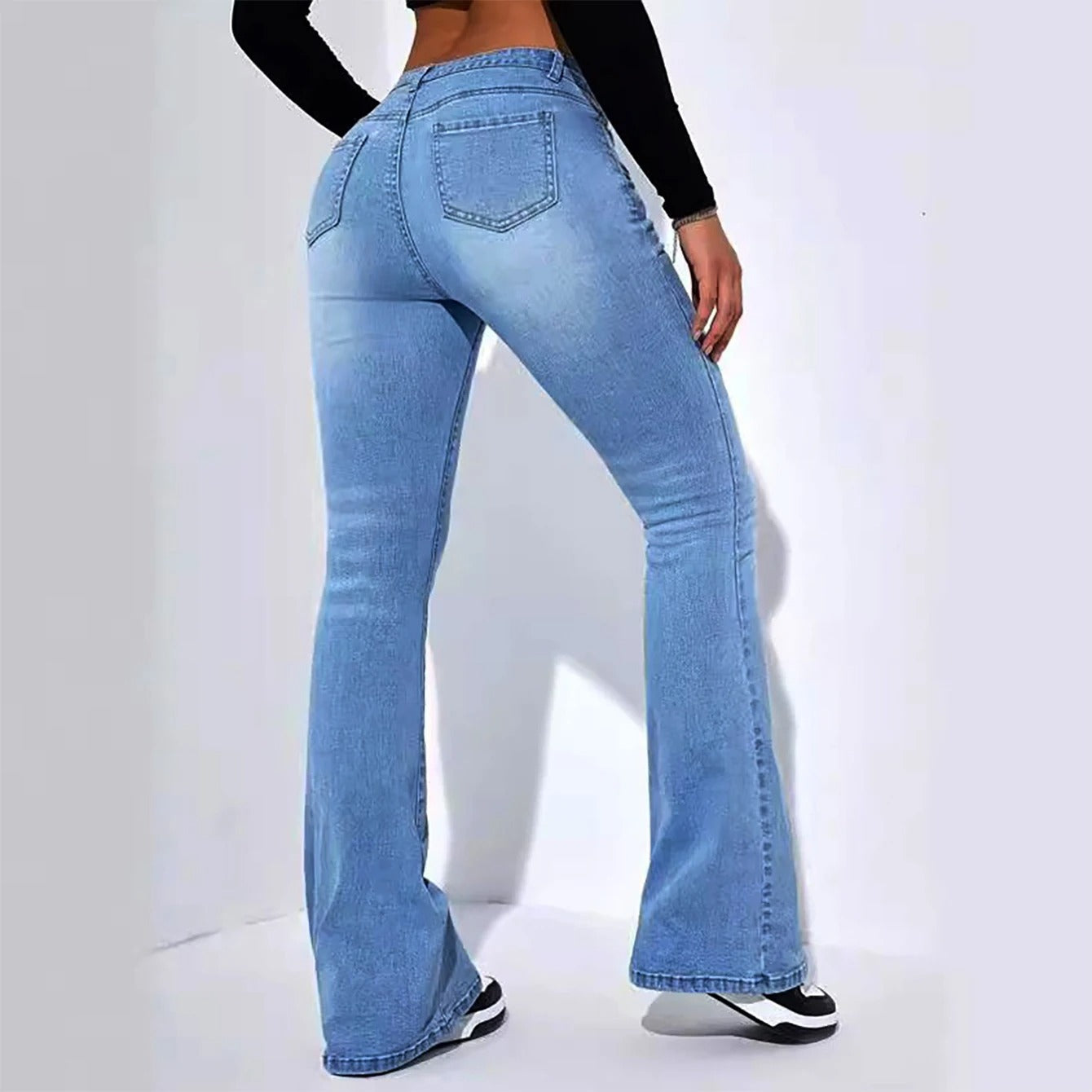 Jeans da donna a vita alta-LEOPARDS