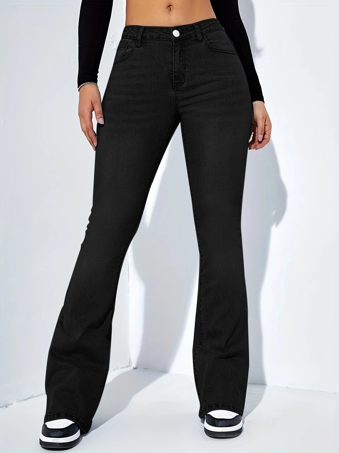 Jeans da donna a vita alta-LEOPARDS