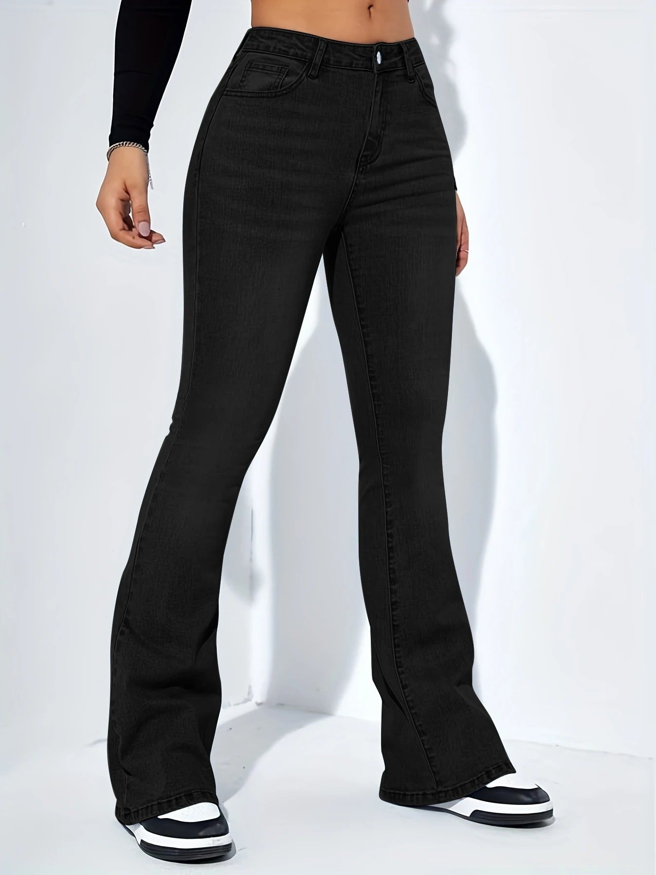 Jeans da donna a vita alta-LEOPARDS